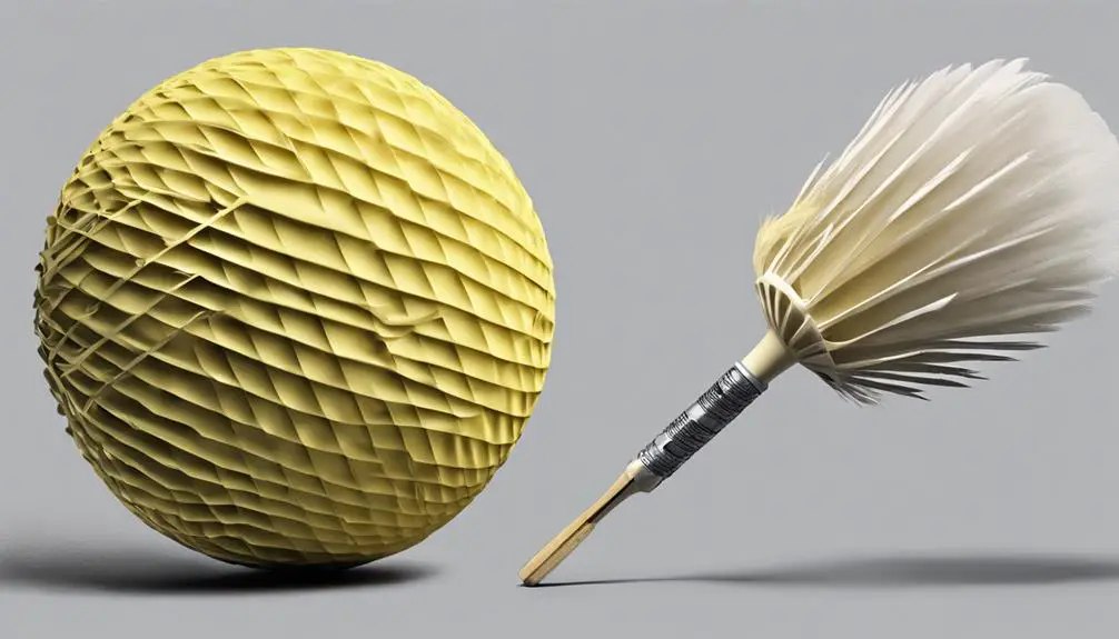 badminton versus shuttlecock distinctions